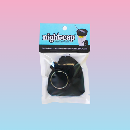 NightCap® Keychain Drink Cover | 2 Pack Black