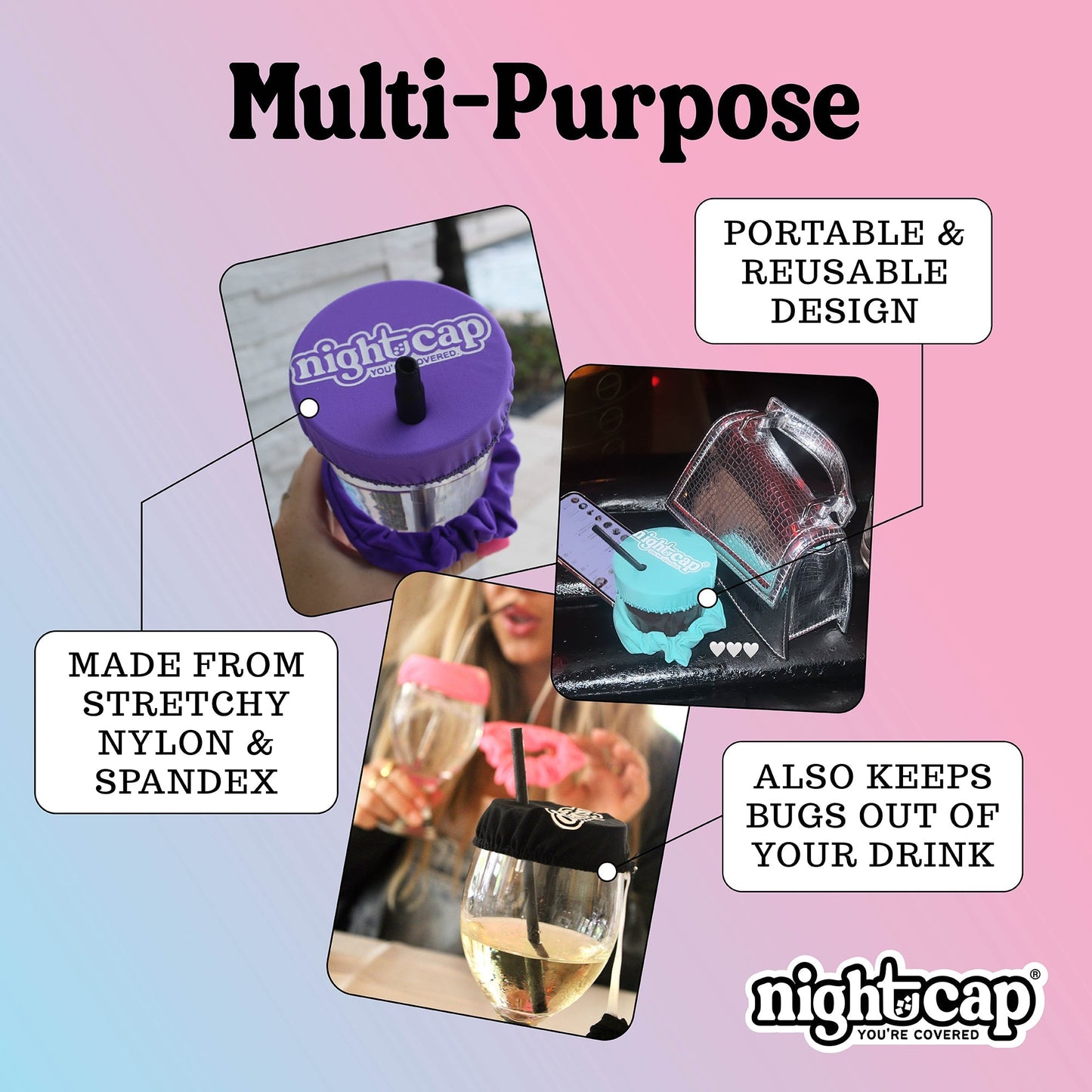 NightCap® Scrunchie Drink Cover | Color Pack