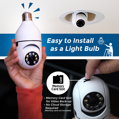 Sight Bulb WiFi® Smart Camera with SD Card