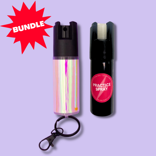 Safely Pepper Spray + Practice Spray Bundle